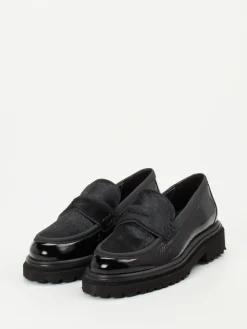 – Loafer aus Lackleder mit Ponyfell-Optik-Maripé Discount