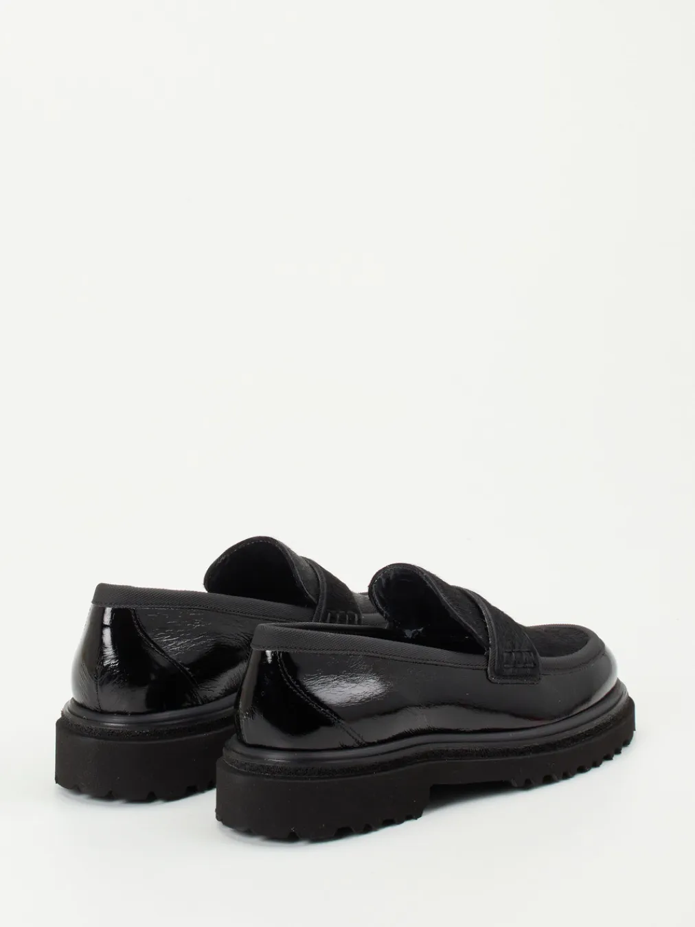 – Loafer aus Lackleder mit Ponyfell-Optik-Maripé Discount