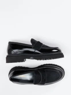 – Loafer aus Lackleder mit Ponyfell-Optik-Maripé Discount