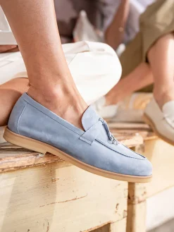 – Loafer aus Veloursleder Hell-Maripé Best