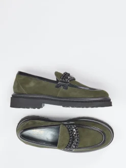 – Loafer aus Veloursleder in Oliv-Maripé Outlet