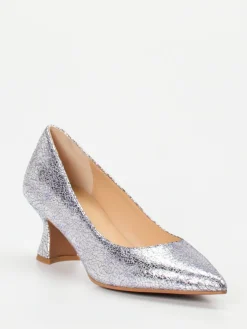 – Pumps aus Metallicleder in Craquelé-Optik-Maripé