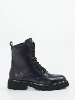 – Schnürboots aus Kalbleder in Dunkel-Maripé Outlet