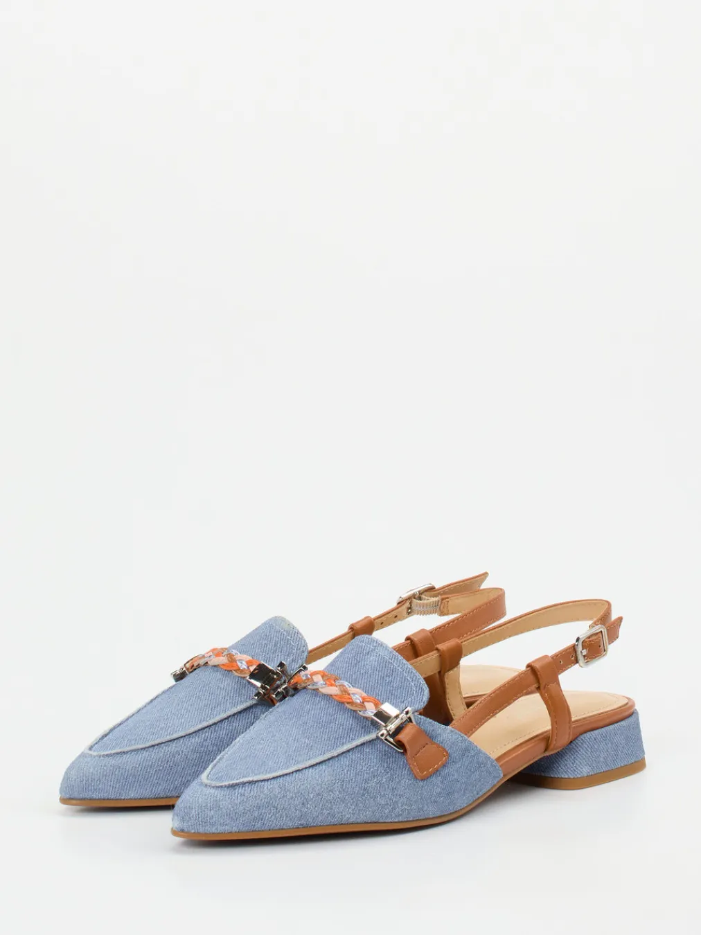 – Slingback-Loafer aus Veloursleder jeans-Maripé Online