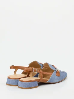 – Slingback-Loafer aus Veloursleder jeans-Maripé Online