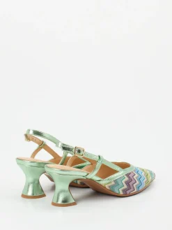 – Slingback-Pumps aus Textil in Metallic-Optik-Maripé Outlet