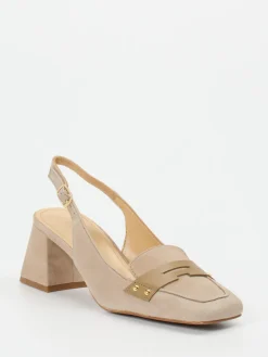 – Slingback-Pumps aus Veloursleder-Maripé