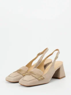 – Slingback-Pumps aus Veloursleder-Maripé
