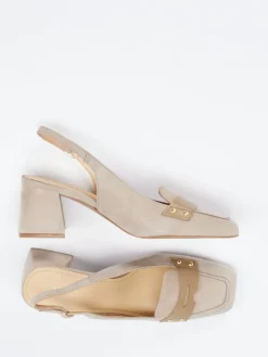 – Slingback-Pumps aus Veloursleder-Maripé