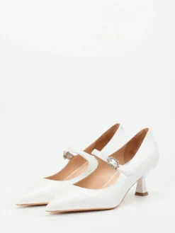 – Spangenpumps aus Lammleder Elfenbein-Maripé Outlet