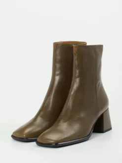 – Stiefelette aus Kalbleder olivbraun-Maripé Outlet