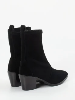 – Stiefelette aus Veloursleder-Maripé Best