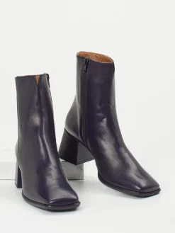 – Stiefeletten aus Kalbleder in Tiefviolett-Maripé Online