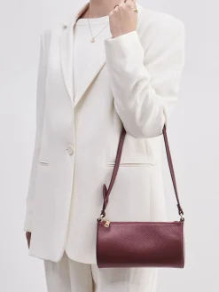 – Baguette-Bag aus Kalbleder wein-Marlon Firenze Online