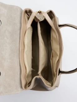 – Henkeltasche aus Kalbleder Beige-Marlon Firenze Clearance