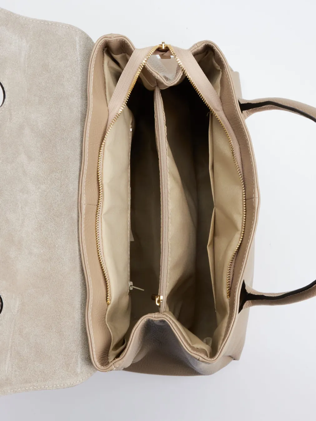 – Henkeltasche aus Kalbleder Beige-Marlon Firenze Clearance