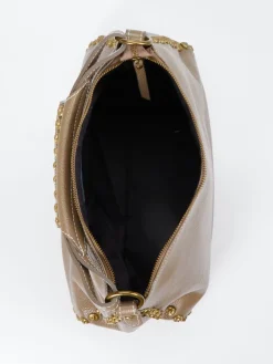 – Hobo Bag aus Kalbleder in Taupe-Marlon Firenze Sale