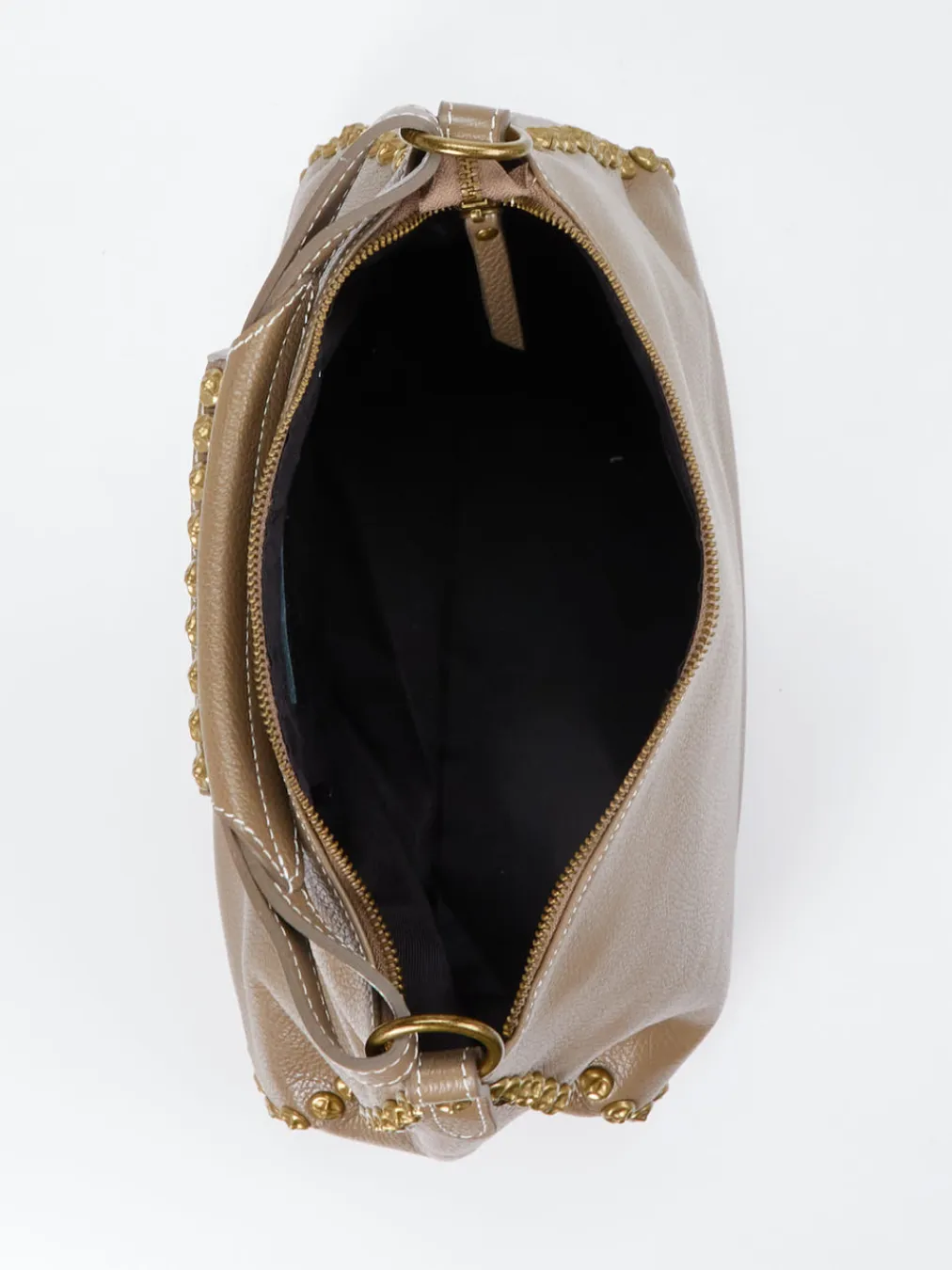 – Hobo Bag aus Kalbleder in Taupe-Marlon Firenze Sale