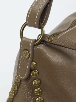 – Hobo Bag aus Kalbleder in Taupe-Marlon Firenze Sale