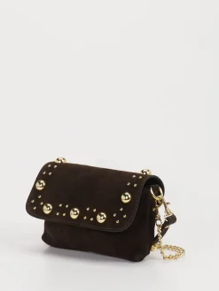 – Mini-Bag aus Kalbleder Dunkel-Marlon Firenze New