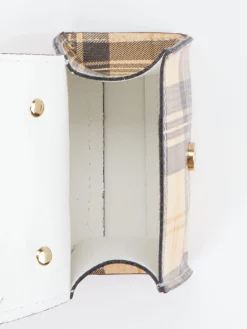 – Minitasche aus Kalbleder mit Karomuster-Marlon Firenze New