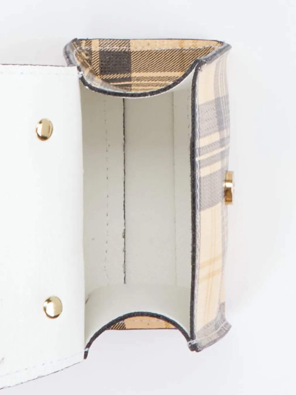 – Minitasche aus Kalbleder mit Karomuster-Marlon Firenze New