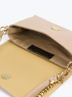 – Minitasche aus Kalbleder Beige-Marlon Firenze