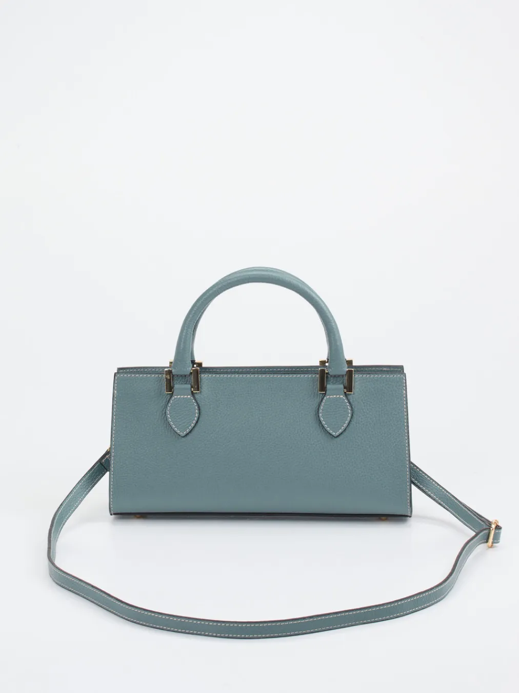 – Schultertasche aus Kalbleder grau-Marlon Firenze Best