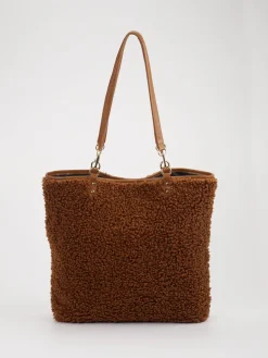 – Shopper aus Textil in Teddy-Optik-Marlon Firenze Sale