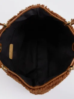 – Shopper aus Textil in Teddy-Optik-Marlon Firenze Sale