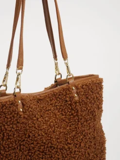 – Shopper aus Textil in Teddy-Optik-Marlon Firenze Sale