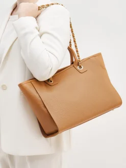 – Shopper aus Kalbleder Cognac-Marlon Firenze Hot