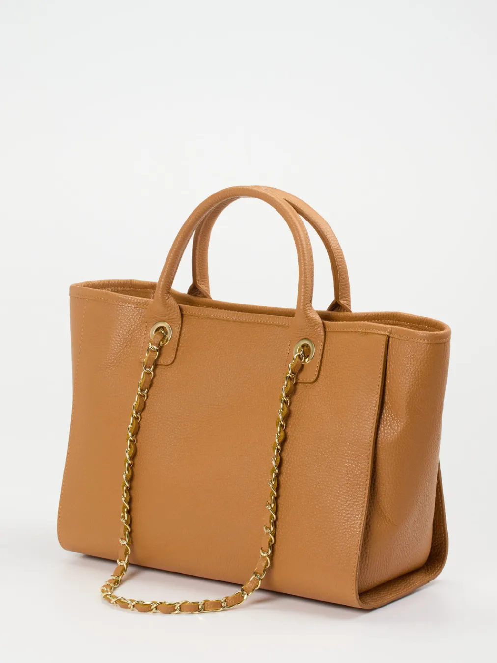 – Shopper aus Kalbleder Cognac-Marlon Firenze Hot