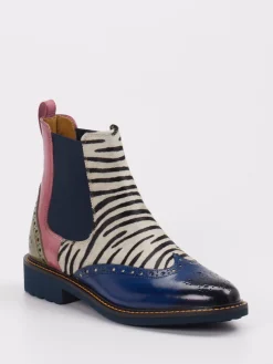 Melvin & Hamilton – Chelsea Boots aus Kalbleder mit Zebrafell-Melvin u0026 Hamilton Sale
