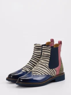 Melvin & Hamilton – Chelsea Boots aus Kalbleder mit Zebrafell-Melvin u0026 Hamilton Sale