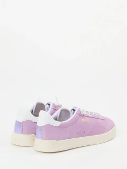 – Low-Top Sneaker aus Veloursleder Flieder-MRP