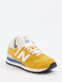 – Sneaker aus Veloursleder Senf-New Balance Online