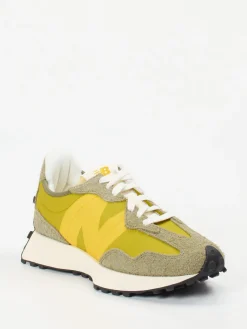 – Sneaker aus Textil und Veloursleder Senfgelb-New Balance