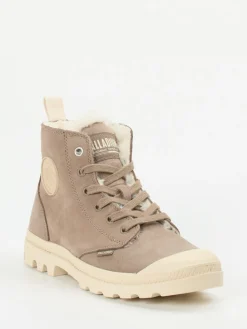 – Stiefelette aus Nubukleder in Taupe-Palladium Hot