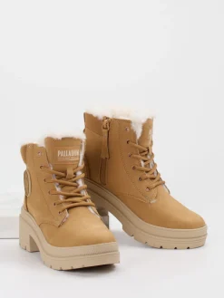 Palladium – Stiefeletten aus Nubukleder in Camel-Palladium Unisex Hot