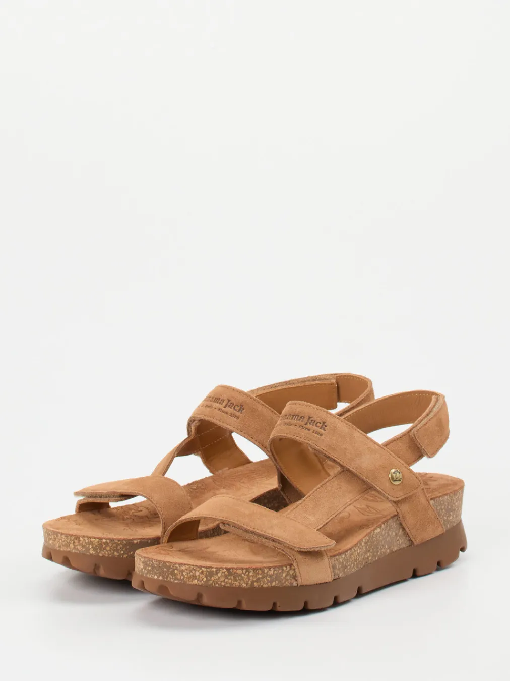 – Keilsandalette aus Veloursleder cognac-Panama Jack Online
