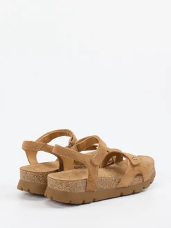 – Keilsandalette aus Veloursleder cognac-Panama Jack New