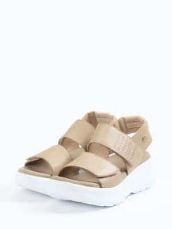 – Plateau-Sandale aus Lammleder Taupe-Panama Jack Online