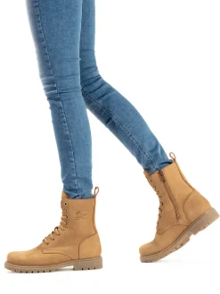 – Schnürboots aus Nubukleder hell-Panama Jack Online