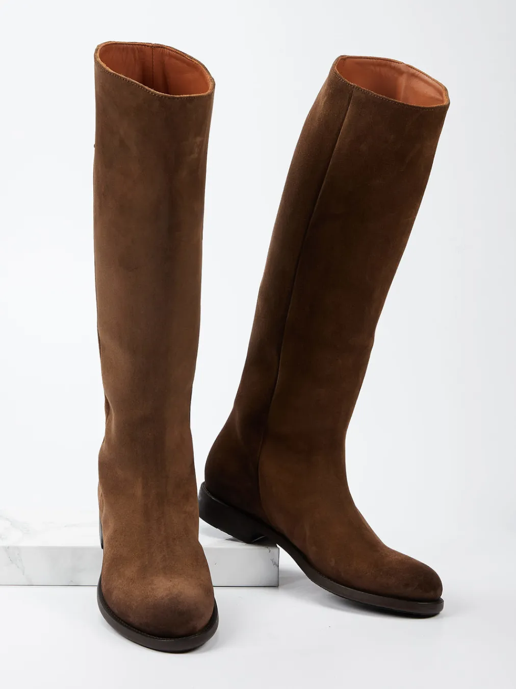 – Kniehohe Stiefel aus Veloursleder-Pantanetti Online