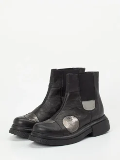 – Chelsea Boots aus Leder mit Metallic-Patches-Papucei