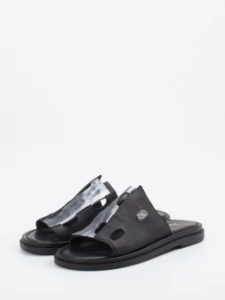 – Slides aus Känguruleder in Metallic-Papucei