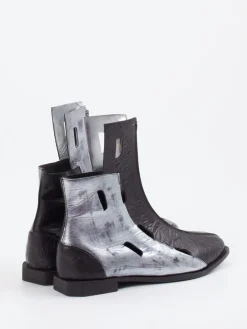 – Stiefeletten aus Kalbleder mit Metallic-Finish-Papucei Discount