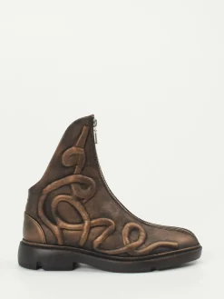 – Stiefeletten aus Metallic-Kalbleder bronzebraun-Papucei Outlet