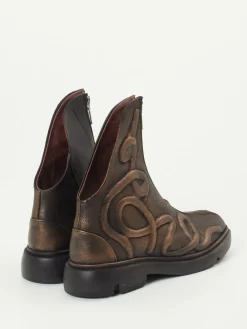 – Stiefeletten aus Metallic-Kalbleder bronzebraun-Papucei Outlet